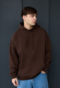 Фото - Однотонне оверсайз худі Staff brown oversize - Men box