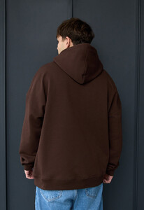Фото - Однотонне оверсайз худі Staff brown oversize - Men box