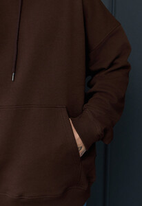 Фото - Однотонне оверсайз худі Staff brown oversize - Men box