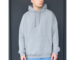 Фото - Базове худі сірого кольору Staff gray oversize - Men box