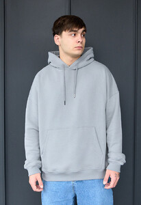 Фото - Базове худі сірого кольору Staff gray oversize - Men box