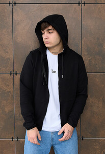 Фото - Універсальна чорна толстовка Staff basic zip black - Men box