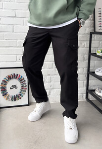 Фото - Молодежные штаны карго Staff cargo gu black - Men box