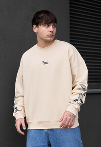 Фото - Свитшот молочного цвета Staff logo & stork oversize - Men box