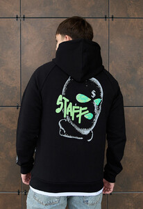 Фото - Молодіжне чорне худі Staff mask & logo - Men box