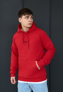 Фото - Брендоване червоне худі Staff red logo reglan - Men box