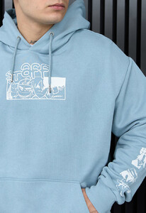 Фото - Світло-синє молодіжне худі Staff logo & band oversize - Men box