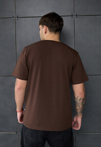 Фото - Однотонна коричнева футболка Staff brown basic - Men box