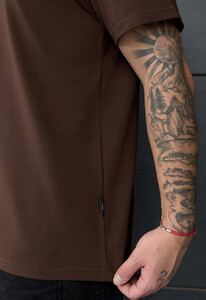 Фото - Однотонна коричнева футболка Staff brown basic - Men box