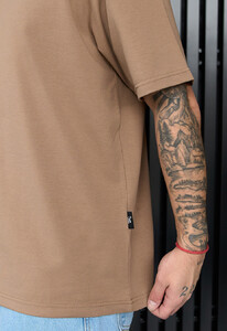 Фото - Однотонная коричневая футболка Staff brown oversize - Men box