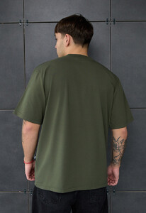 Фото - Чоловіча оверсайз футболка Staff khaki oversize - Men box