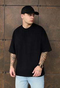 Фото - Повсякденна чорна футболка Staff black basic oversize - Men box