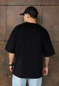 Фото - Повсякденна чорна футболка Staff black basic oversize - Men box