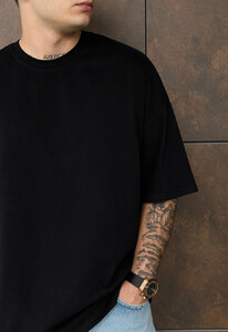 Фото - Повсякденна чорна футболка Staff black basic oversize - Men box