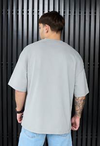 Фото - Універсальна футболка сірого кольору Staff gray basic oversize - Men box