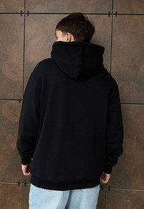 Фото - Чорне оверсайз худі Staff working low oversize - Men box