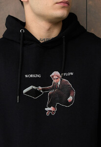 Фото - Чорне оверсайз худі Staff working low oversize - Men box