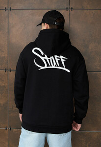 Фото - Брендоване худі чорного кольору Staff logo back oversize - Men box