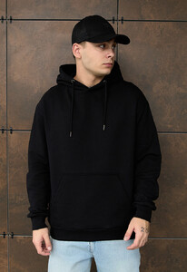 Фото - Брендоване худі чорного кольору Staff logo back oversize - Men box