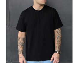 Фото - Однотонна чорна футболка Staff black basic - Men box