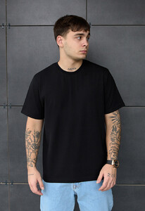Фото - Однотонна чорна футболка Staff black basic - Men box
