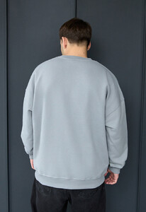 Фото - Серый оверсайз свитшот Staff gray basic oversize - Men box