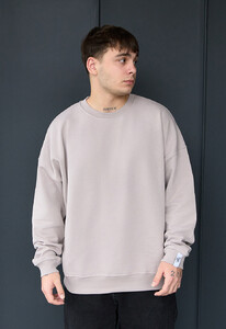 Фото - Светло-серый оверсайз свитшот Staff light gray basic oversize - Men box