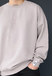 Фото - Светло-серый оверсайз свитшот Staff light gray basic oversize - Men box