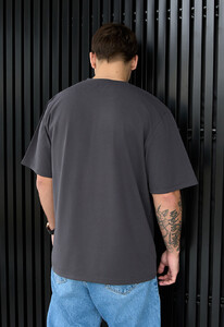 Фото - Темно-сіра оверсайз футболка Staff dark gray oversize - Men box