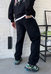 Фото - Черные молодежные джинсы Staff 3 black baggy - Men box