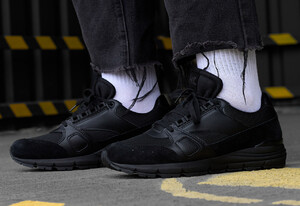 Фото - Однотонные кроссовки черного цвета Staff all black - Men box