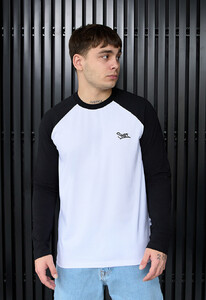Фото - Двоколірний лонгслів Staff logo white & black - Men box