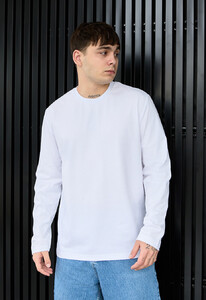 Фото - Універсальний чоловічий лонгслів Staff white basic - Men box