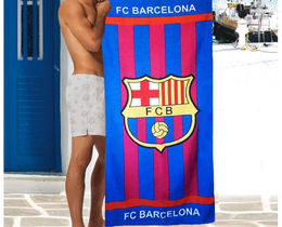 Фото - Мужское хлопковое пляжное полотенце FC Barcelona - Men box