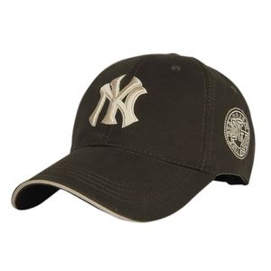 Фото - Мужская бейсболка Narason цвета хаки с логотипом NY - Men box