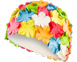 Фото - Яскрава шапочка Aqua Speed BLOOM 5703 мультиколор для басейну - Men box