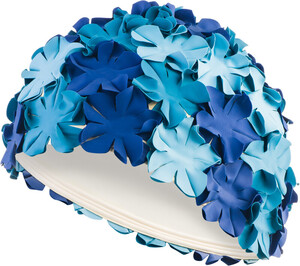 Фото - Стильна шапочка Aqua Speed BLOOM 5707 синьо-блакитна для басейну - Men box