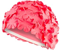 Фото - Яскрава шапочка Aqua Speed BLOOM 5708 коралова для плавання - Men box