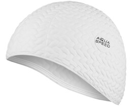 Фото - Класична біла шапочка для плавання Aqua Speed BOMBASTIC TIC-TAC 5717 для жінок - Men box