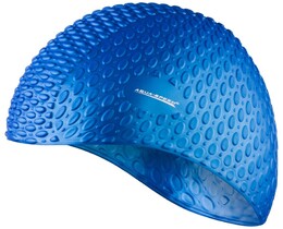 Фото - Силіконова шапочка Aqua Speed ​​BUBBLE 102-01 блакитна з 3D малюнком - Men box