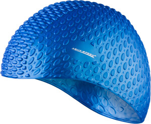Фото - Силіконова шапочка Aqua Speed ​​BUBBLE 102-01 блакитна з 3D малюнком - Men box
