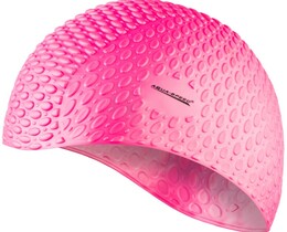 Фото - Зручна шапочка для басейну Aqua Speed ​​BUBBLE 102-03 рожева силіконова - Men box