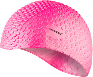 Фото - Зручна шапочка для басейну Aqua Speed ​​BUBBLE 102-03 рожева силіконова - Men box