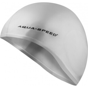 Фото - Срібляста силіконова шапочка Aqua Speed EAR CAP 5875 - Men box
