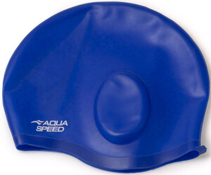 Фото - Синя шапочка для плавання із захистом вух Aqua Speed EAR CAP Comfort 9891 - Men box
