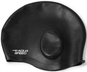 Фото - Чорна зручна шапочка для плавання Aqua Speed EAR CAP Comfort 9894 - Men box