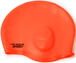 Фото - Оранжевая шапочка для плавания с защитой ушей Aqua Speed EAR CAP Comfort 9896 - Men box