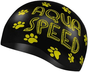 Фото - Дитяча шапочка для плавання Aqua Speed KIDDIE 60649 чорна з принтом - Men box