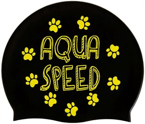 Фото - Дитяча шапочка для плавання Aqua Speed KIDDIE 60649 чорна з принтом - Men box