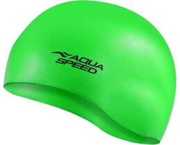 Фото - Яркая шапочка Aqua Speed MONO 6195 салатовая для плавания - Men box